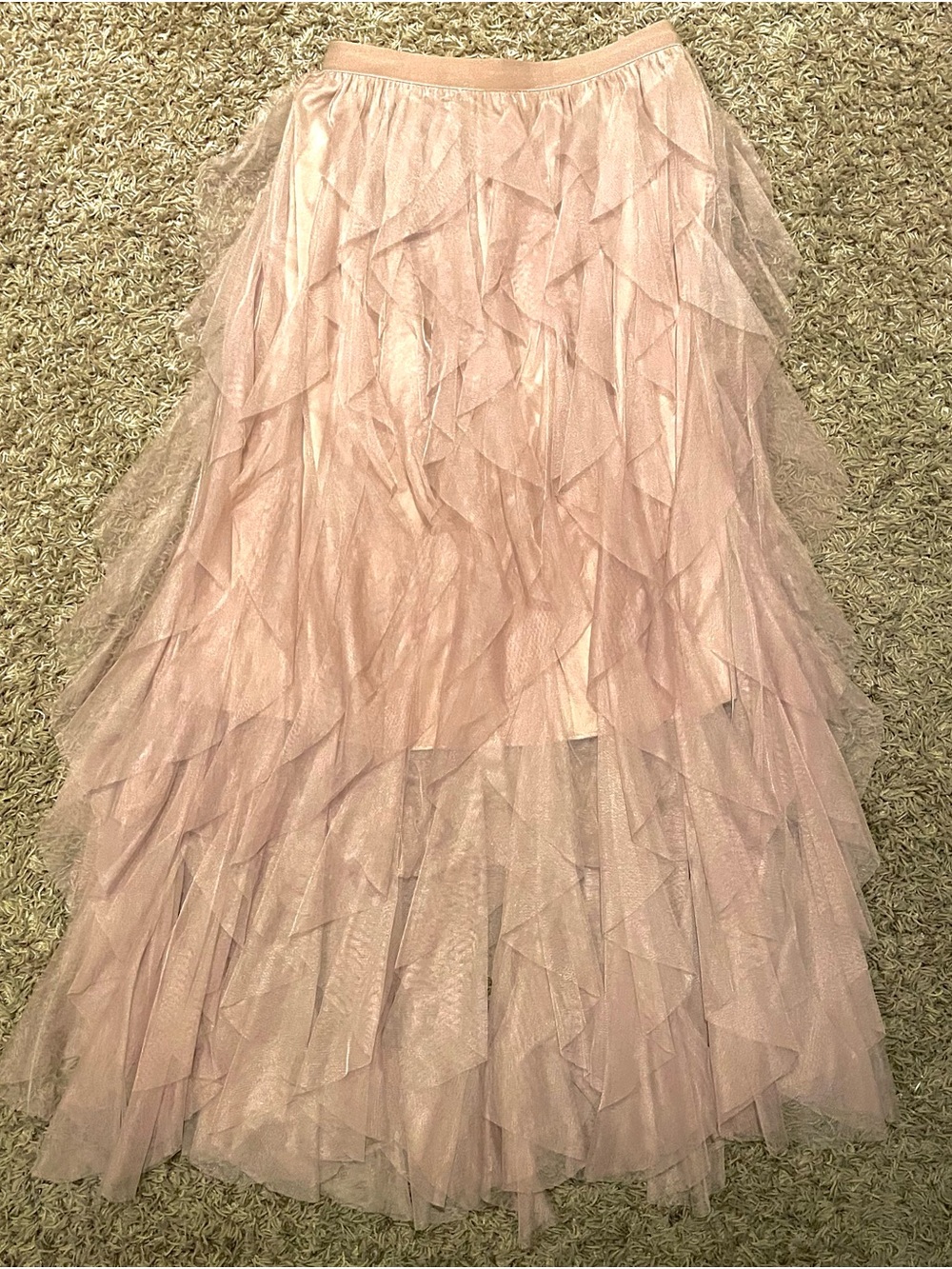 Soho Apparel Layered Tulle Maxi Skirt - Blush Pink - LIKE NEW!